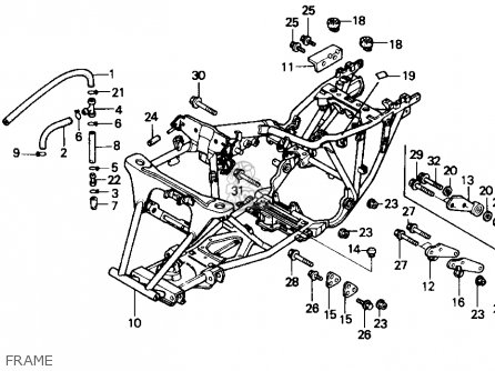 Honda Trx300 Fourtrax 300 1991 (m) Usa parts list partsmanual partsfiche