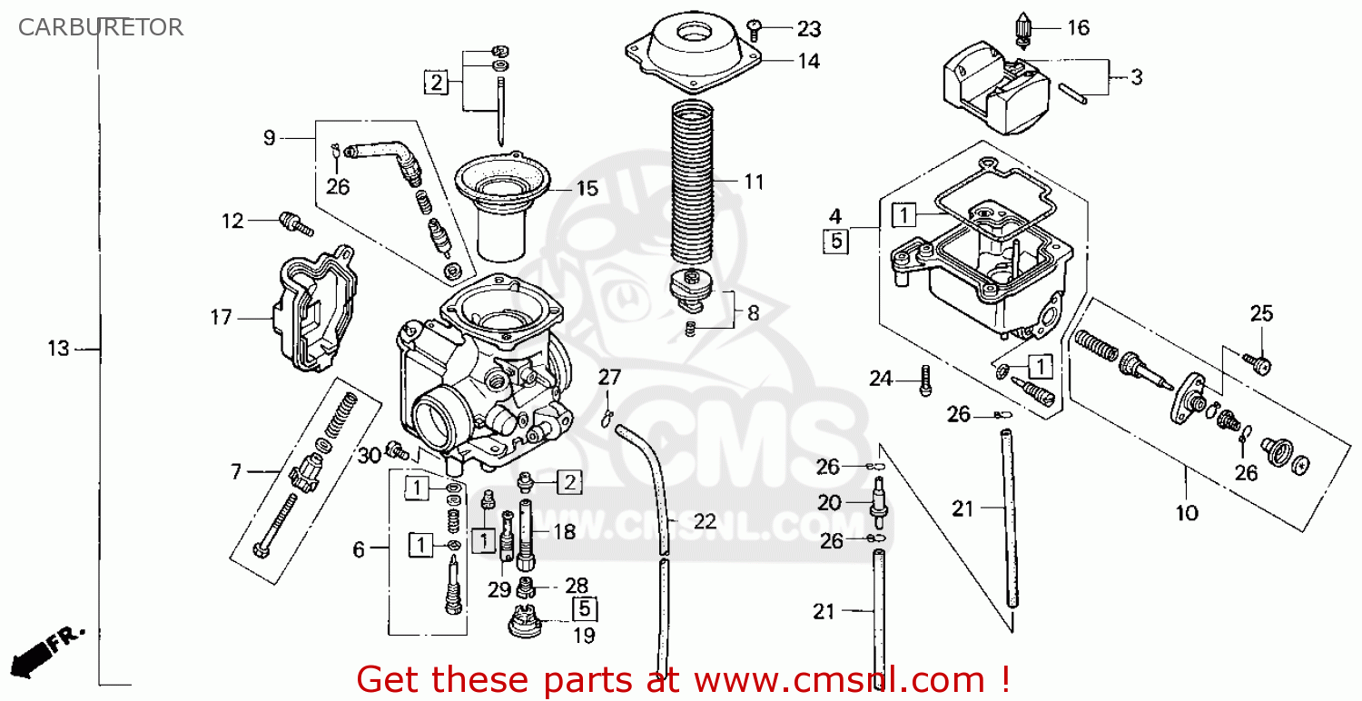 Honda TRX300 FOURTRAX 300 1993 (P) USA CARBURETOR - buy ... 1998 honda foreman wiring diagram 