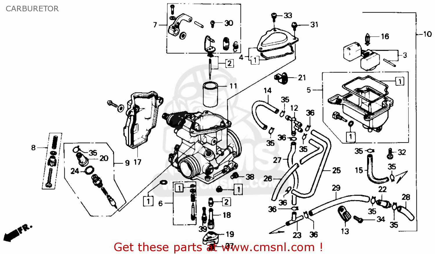Honda Trx350 Fourtrax 4x4 1986 (g) Usa Carburetor ... 2002 honda 400 ex wiring diagram 