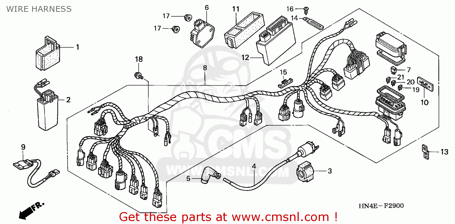 Honda TRX350FE FOURTRAX 2002 (2) USA EC WIRE HARNESS - buy WIRE HARNESS