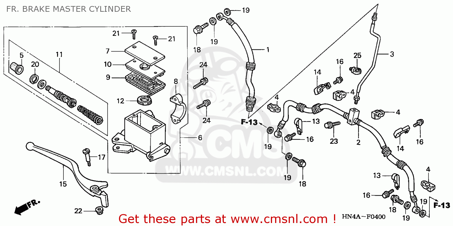 Honda TRX350FE2 RANCHER 4X4 ES 2002 (2) USA EC FR. BRAKE MASTER