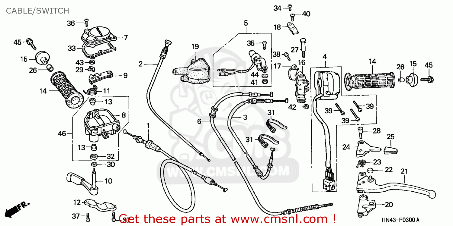 Honda TRX350FM FOURTRAX 2003 (3) UNKNOWN SLS CABLE/SWITCH buy CABLE