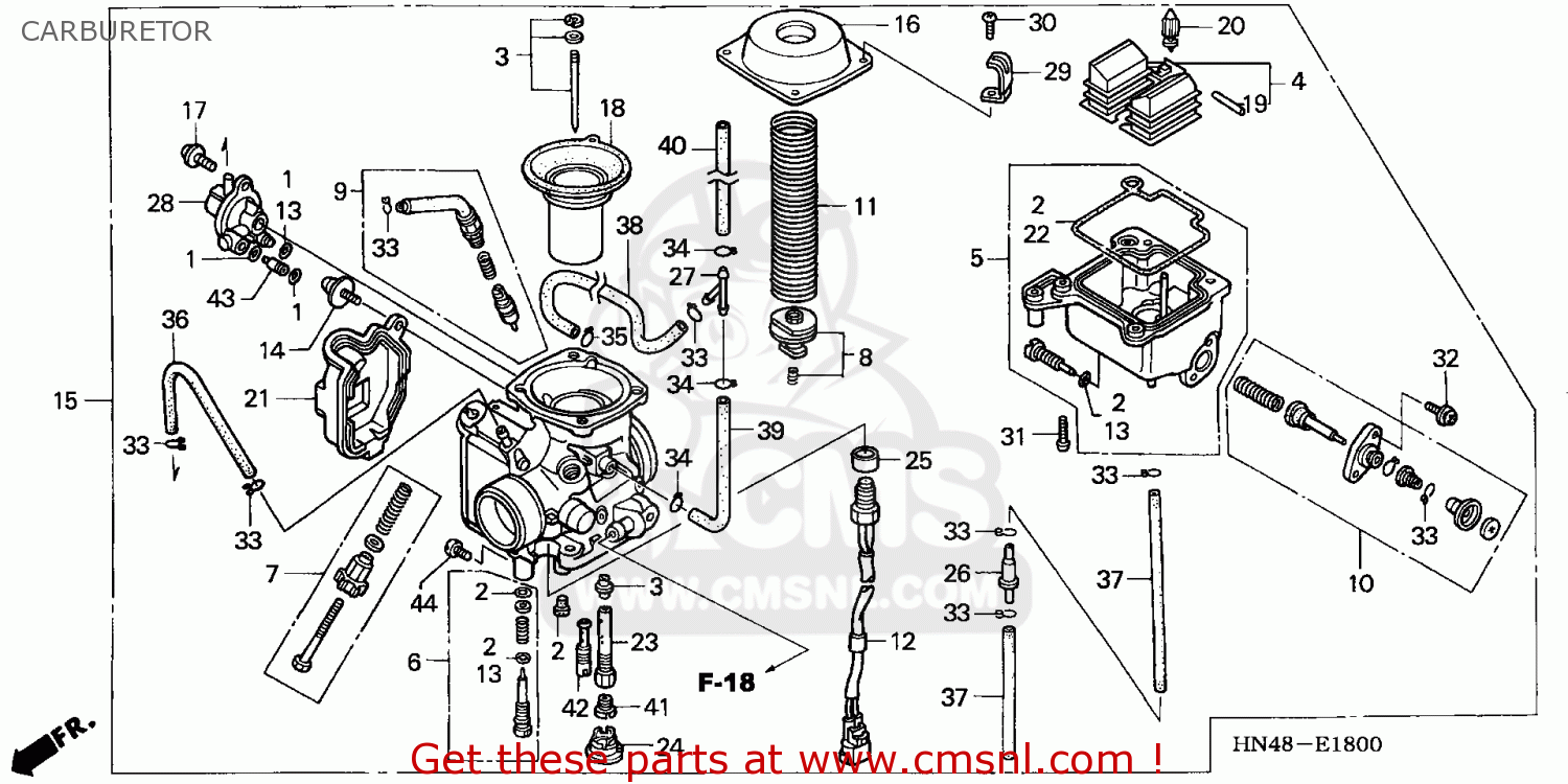 Honda TRX350FM FOURTRAX 2006 (6) AUSTRALIA CARBURETOR - buy CARBURETOR ...