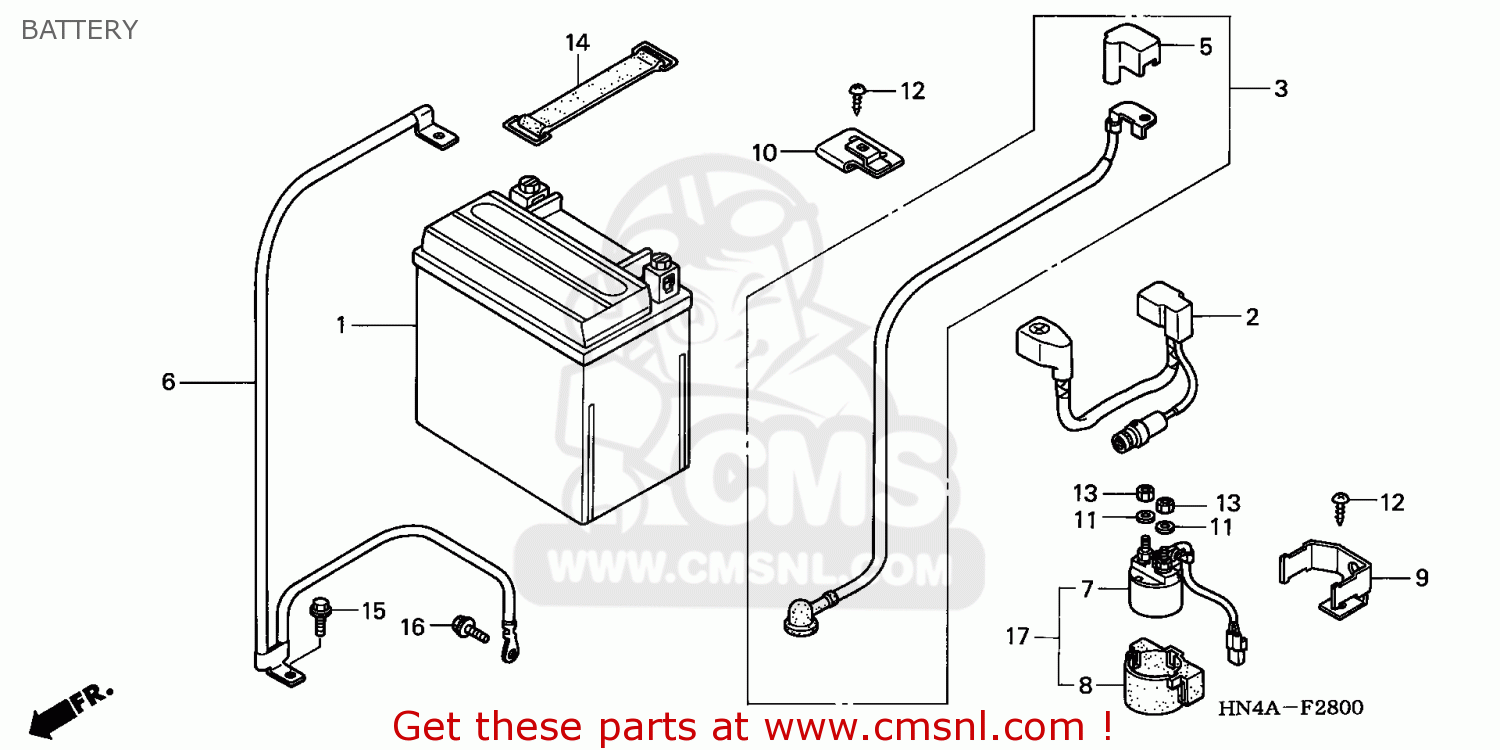 Honda TRX350FM2 RANCHER 4X4 2002 (2) USA BATTERY buy BATTERY spares