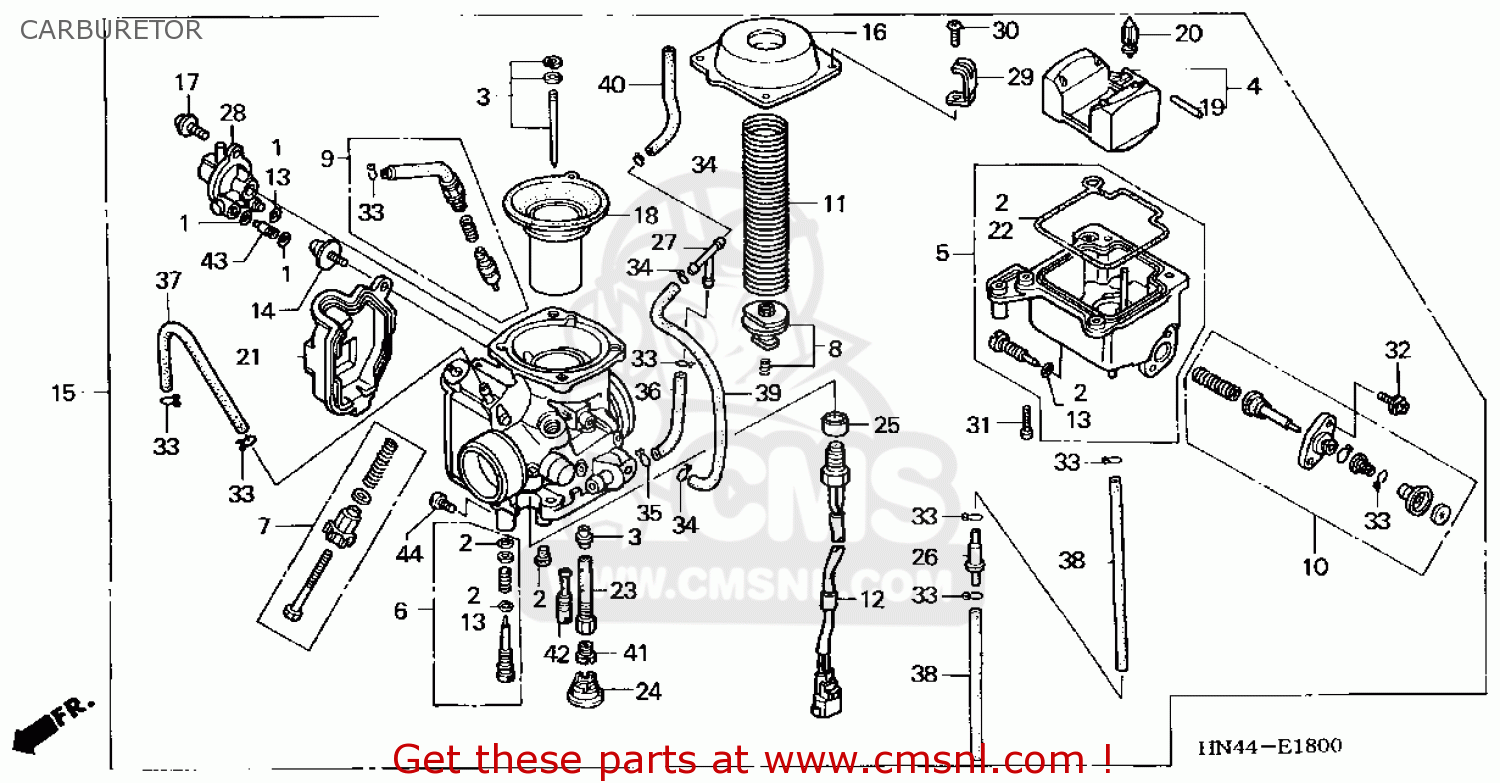 Honda TRX350TM FOURTRAX RANCHER 2000 (Y) USA CARBURETOR - buy ...