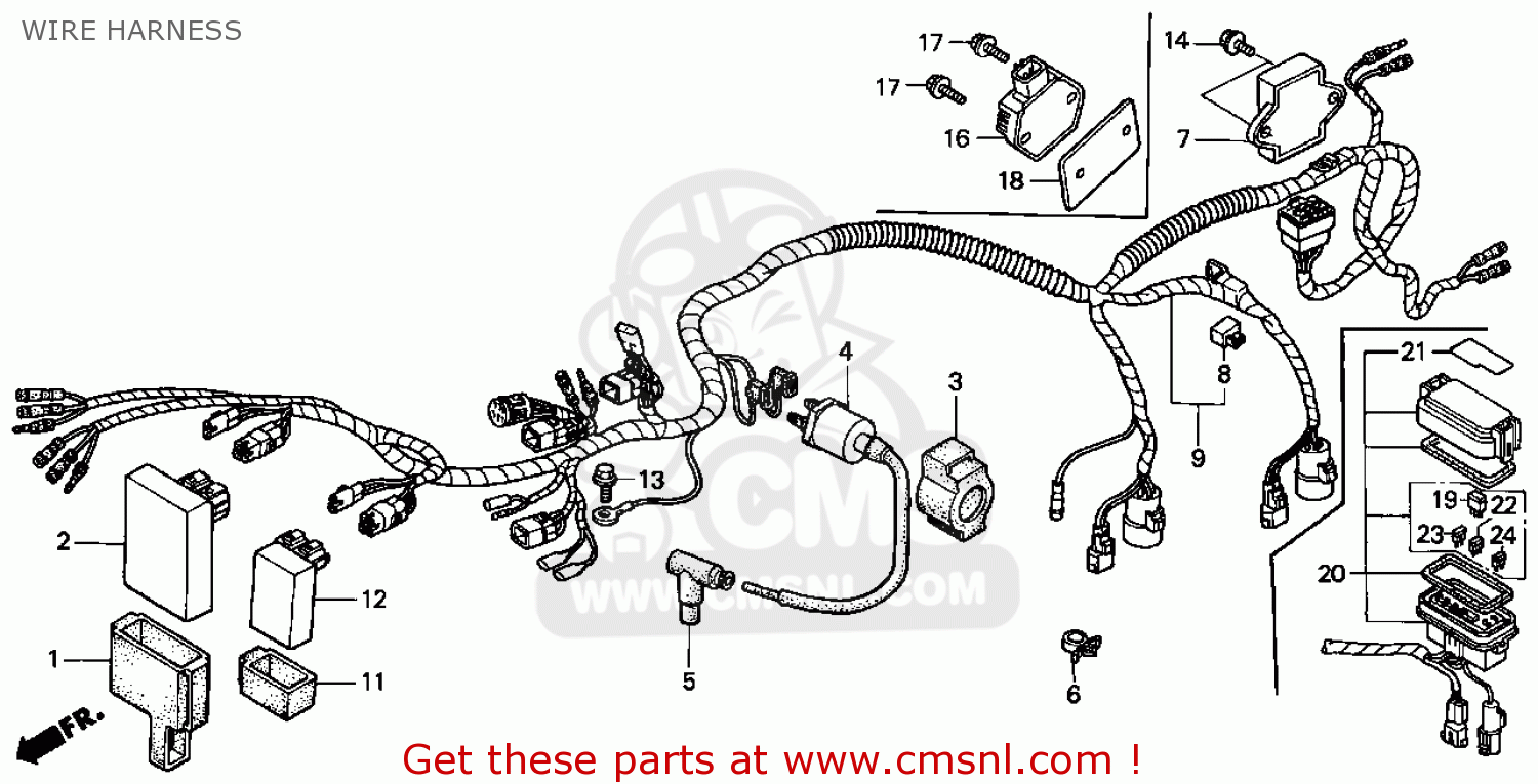 Honda TRX400FW 1996 (T) USA WIRE HARNESS - buy WIRE HARNESS spares online