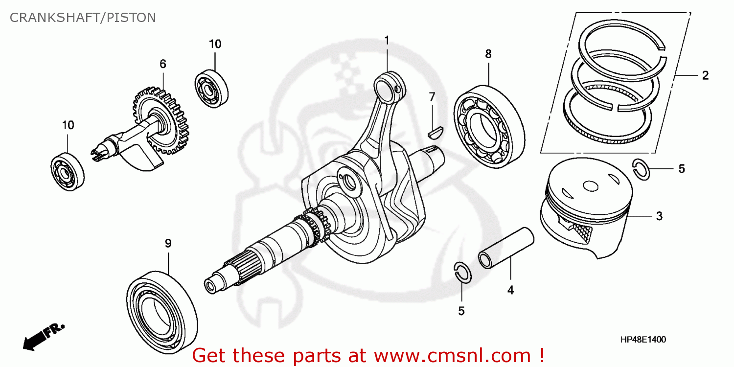 Honda TRX420FE FOURTRAX 2007 (7) AUSTRALIA / 4WD CRANKSHAFT/PISTON ...