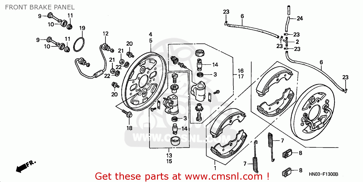 Honda TRX 350 400 450 500 650 Brake Cylinder Repair Kit