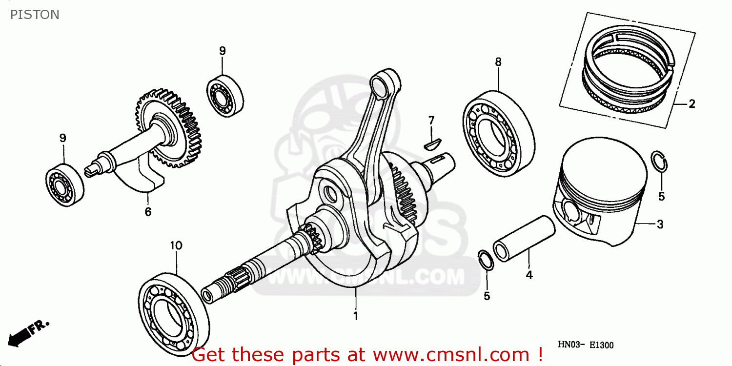 Honda TRX450ES FOURTRAX 1998 (W) USA MPH PISTON - buy PISTON spares online