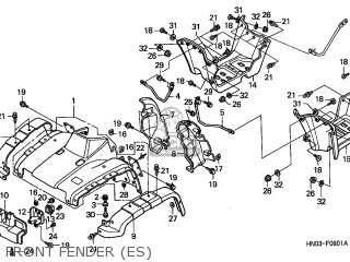 Honda TRX450ES FOURTRAX 1999 (X) AUSTRALIA KPH parts lists and schematics