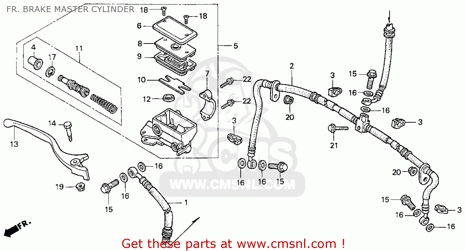 Honda TRX450ES FOURTRAX FOREMAN ES 1998 (W) USA FR. BRAKE MASTER