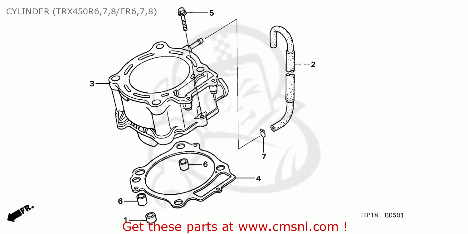 Honda TRX450R FOURTRAX 2008 (8) AUSTRALIA CYLINDER (TRX450R6,7,8/ER6,7,8) buy CYLINDER
