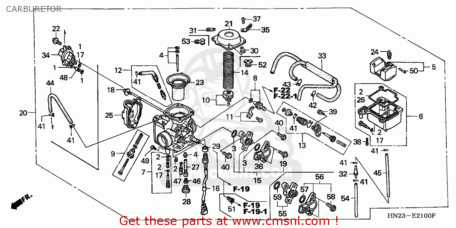 Honda TRX500FA FOURTRAX FOREMAN 2001 (1) CANADA CMF CARBURETOR - buy ...