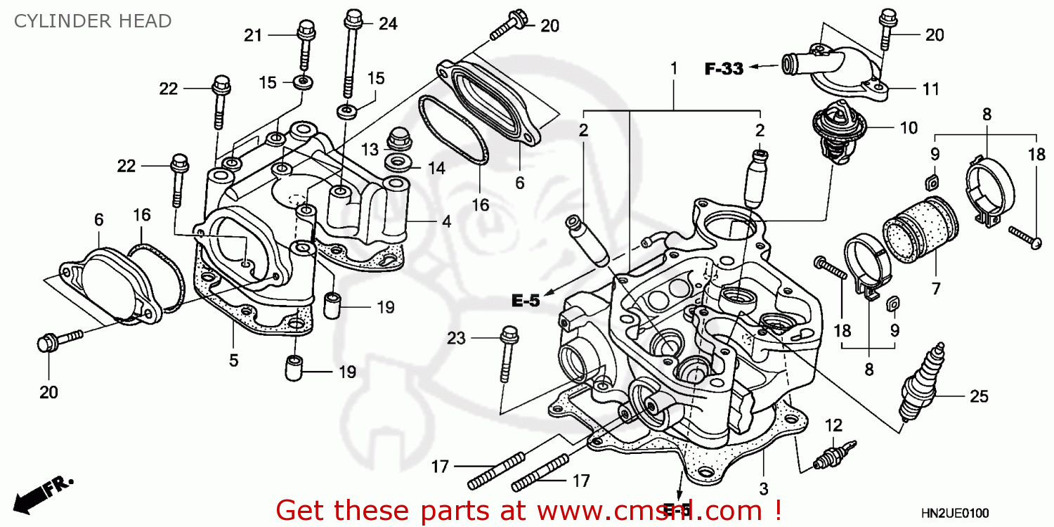 Honda TRX500FA FOURTRAX FOREMAN 2009 (9) AUSTRALIA CYLINDER HEAD - buy ...