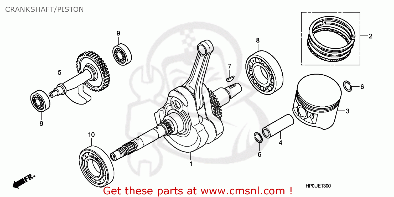 Honda TRX500FE FOURTRAX FOREMAN 2009 (9) AUSTRALIA CRANKSHAFT/PISTON ...