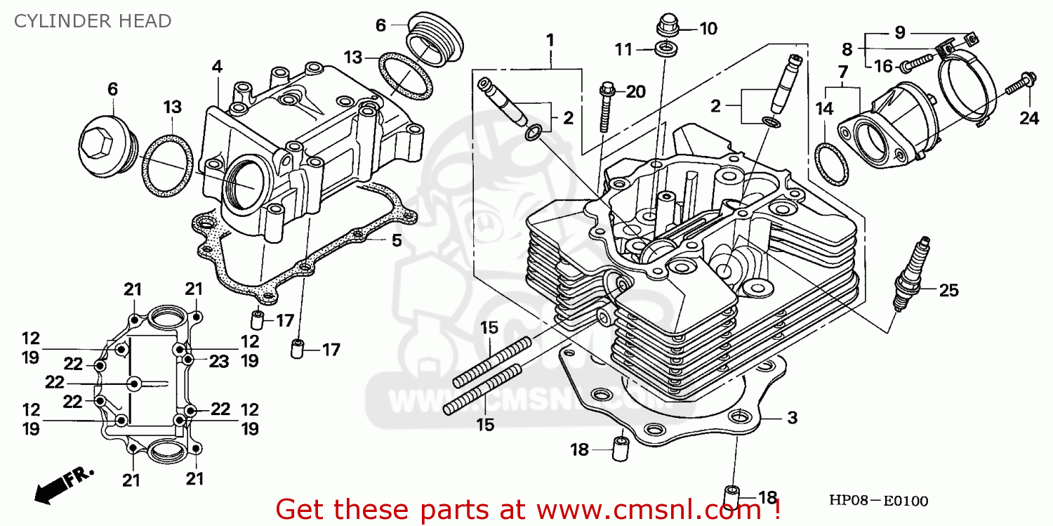 Honda TRX500FM FOURTRAX FOREMAN 2005 (5) AUSTRALIA CYLINDER HEAD - buy ...