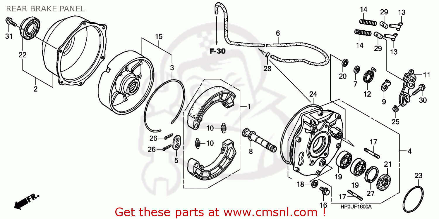 For Hon&da TRX500FM Fourtrax Foreman 4X4 2005-2011 TRX500FA Fourtrax Foreman Rubicon 2005-2014 Motorcycle Metal Rear Brake Pads Brake Pad Kit - Foto 6