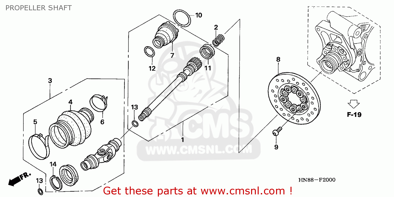 Honda TRX680FA 2007 (7) AUSTRALIA PROPELLER SHAFT buy PROPELLER SHAFT