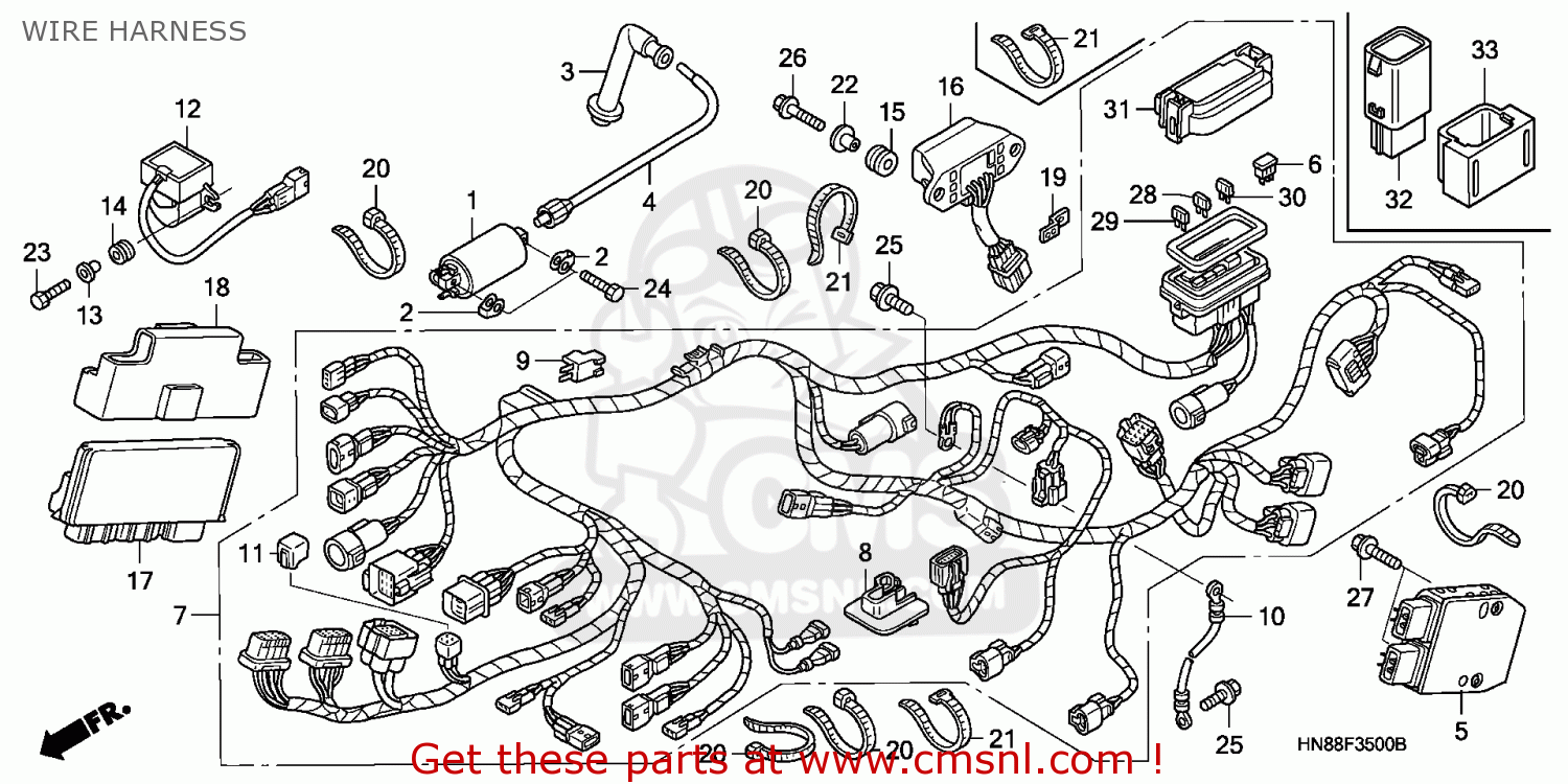 Honda TRX680FA 2011 (B) EUROPEAN DIRECT SALES WIRE HARNESS - buy WIRE