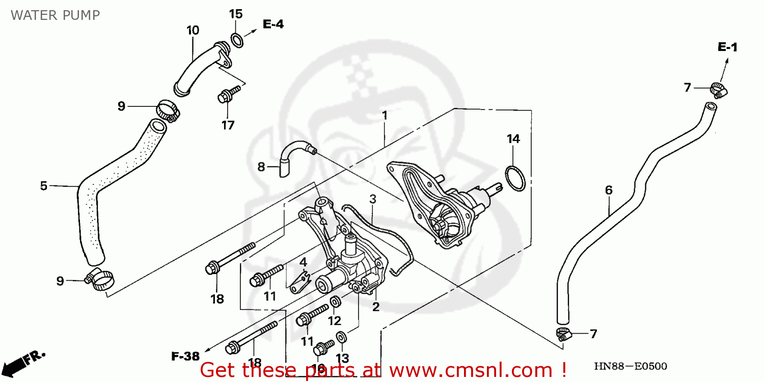 Honda TRX680FA FOURTRAX RINCON 2008 (8) AUSTRALIA WATER PUMP - buy ...