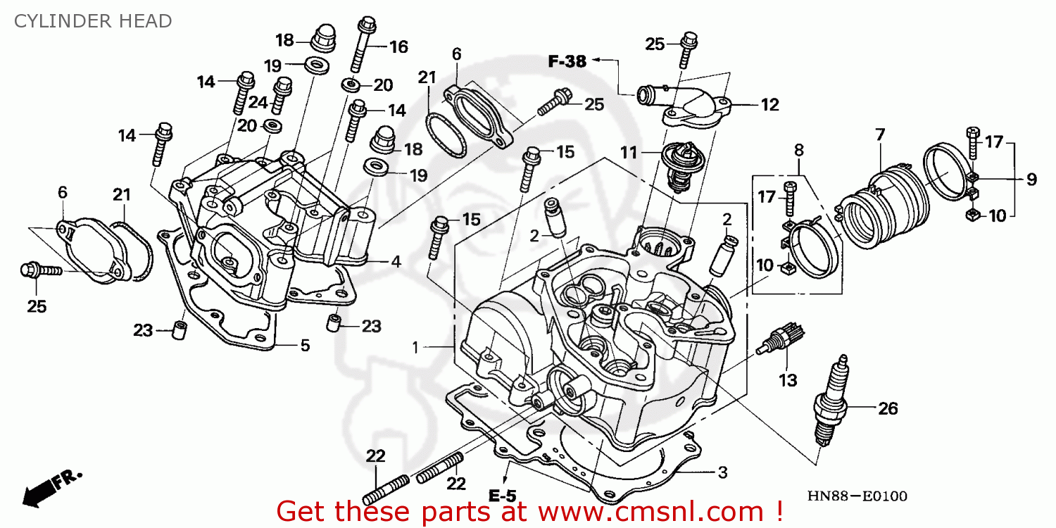 Honda TRX680FA FOURTRAX RINCON 2010 (A) EUROPEAN DIRECT SALES CYLINDER