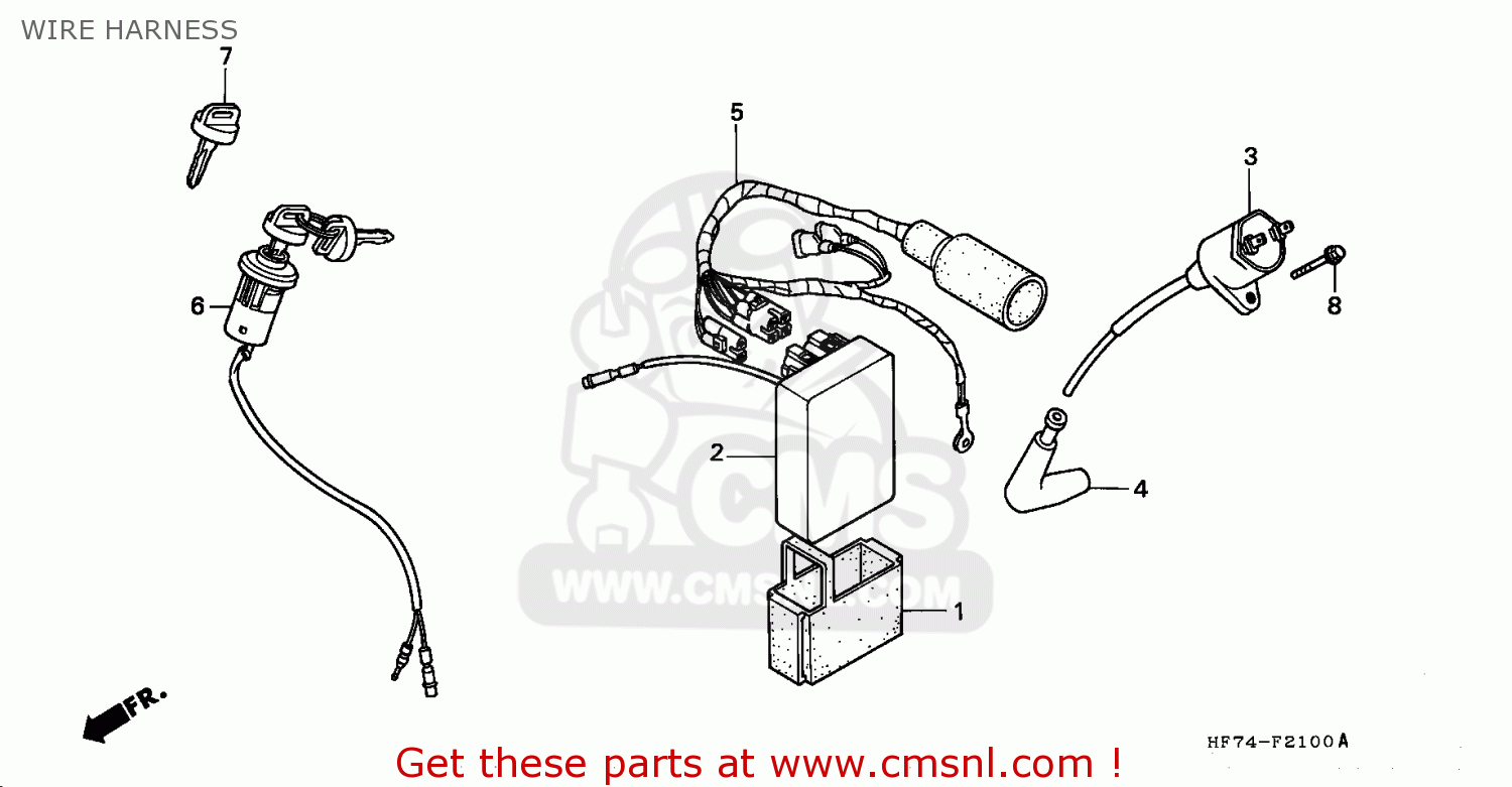 Honda TRX90 FOURTRAX 1993 (P) USA WIRE HARNESS - buy WIRE HARNESS