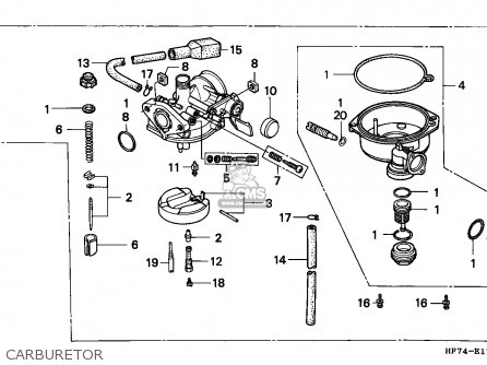 honda trx90 fourtrax 1994 (r) usa parts lists and schematicshonda trx90 fourtrax 1994 (r) usa carburetor