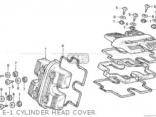 E-1 CYLINDER HEAD COVER - VF1100C MAGNA 1984 (E)