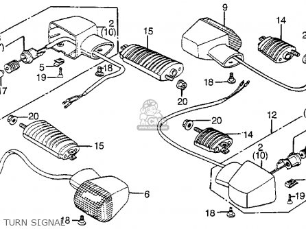 Honda VF1100S SABRE 1984 (E) USA CALIFORNIA parts lists and schematics