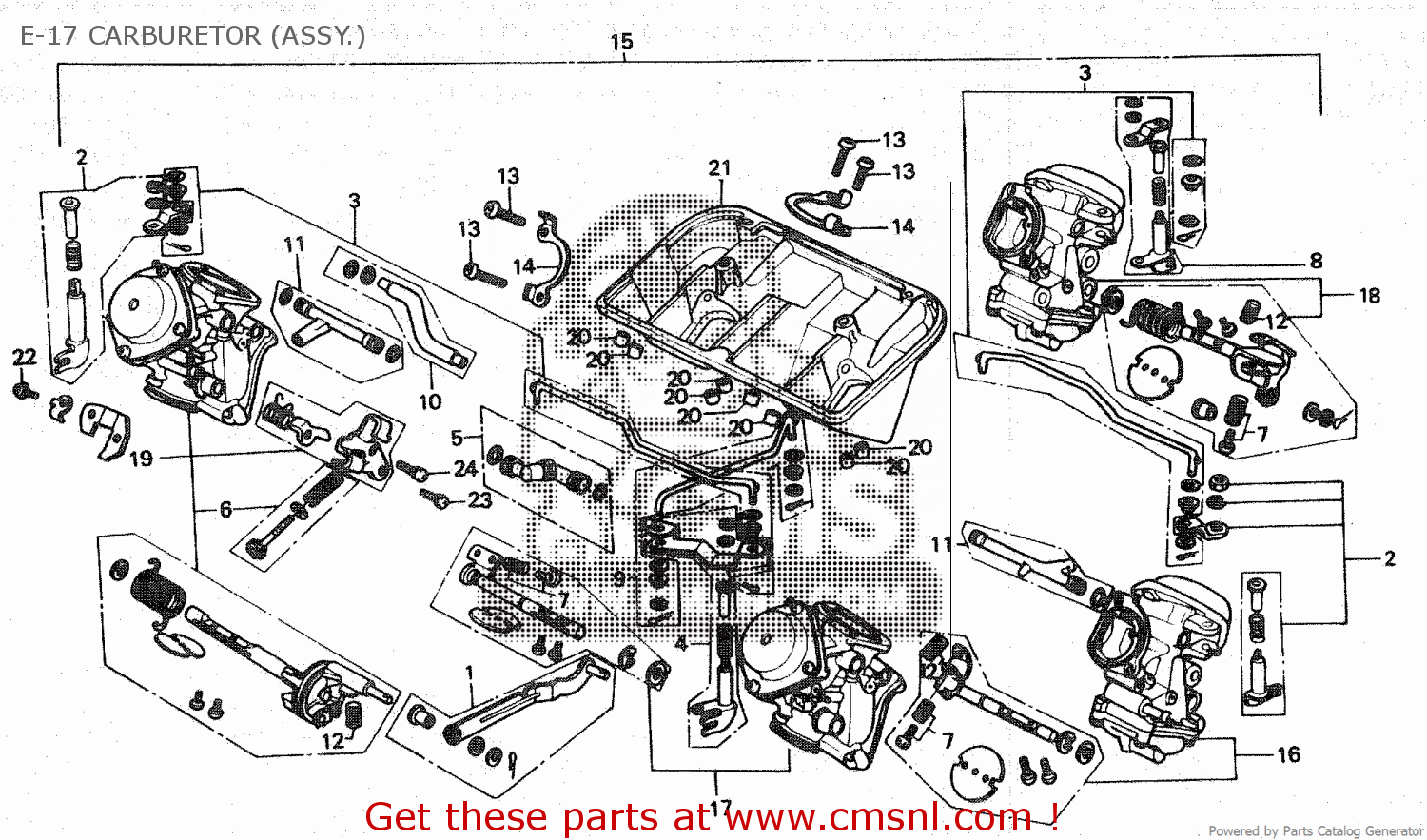 Honda VF500C MAGNA 1985 (F) E17 CARBURETOR (ASSY.) buy E17