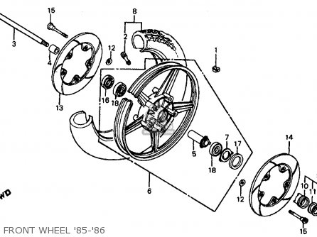 Honda VF700C MAGNA 1985 (F) USA CALIFORNIA parts lists and schematics