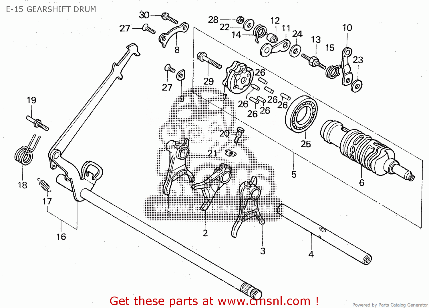 Honda VF750C MAGNA 1983 (D) E-15 GEARSHIFT DRUM - buy E-15 GEARSHIFT