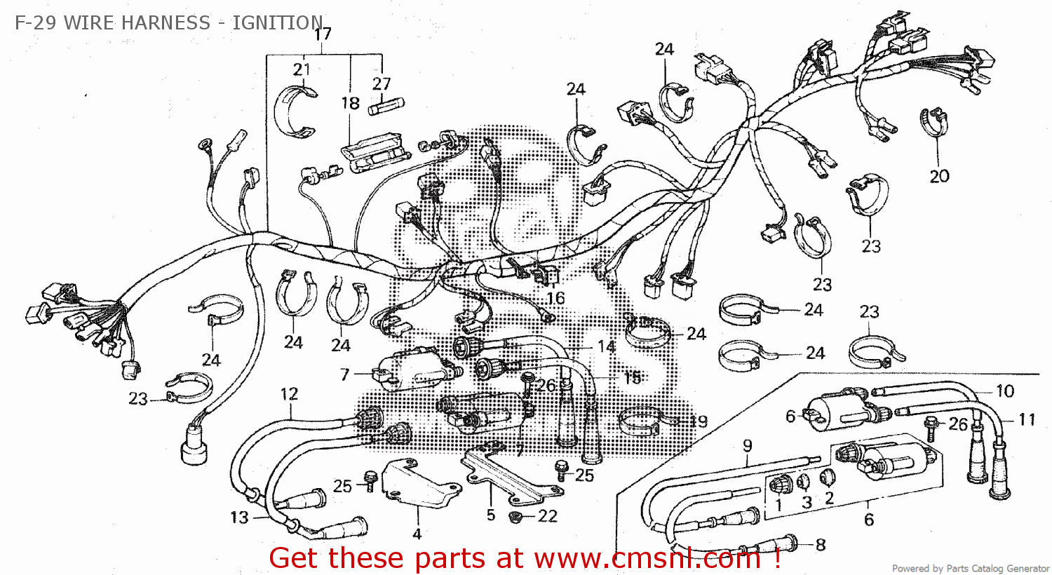 1986 Honda Magna 700 Wiring Harness