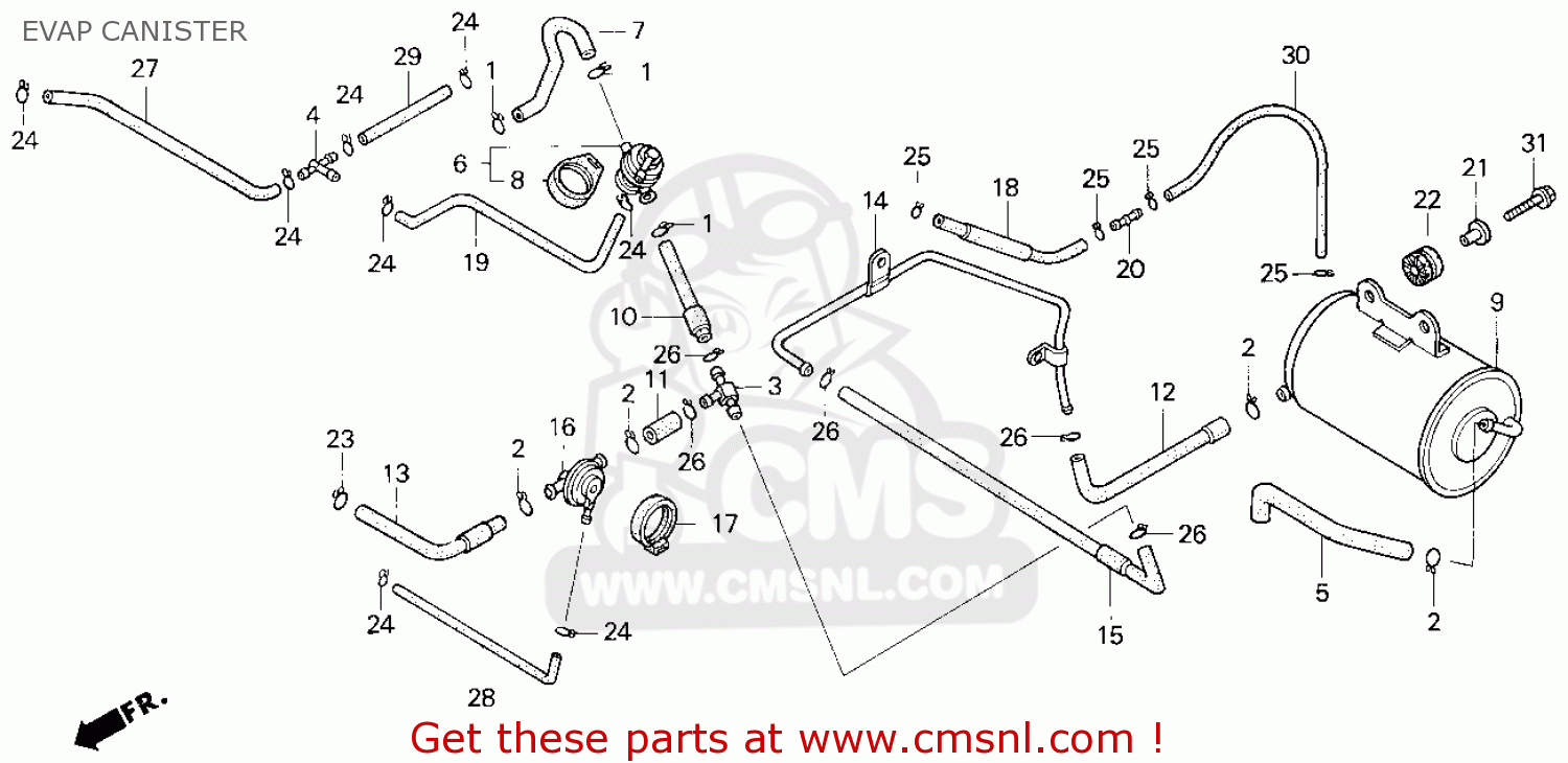 Honda VF750C MAGNA 1994 (R) USA CALIFORNIA EVAP CANISTER - buy EVAP