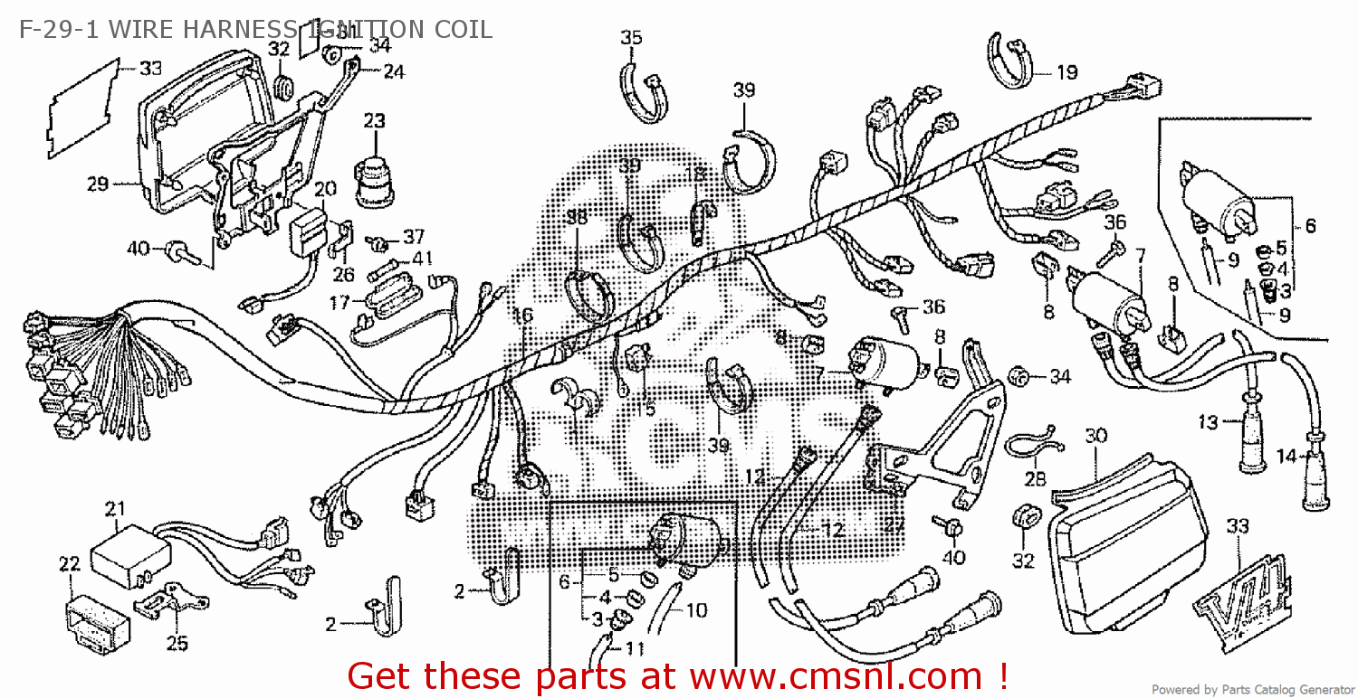 Honda VF750S SABRE 1985 (F) F-29-1 WIRE HARNESS IGNITION COIL - buy F