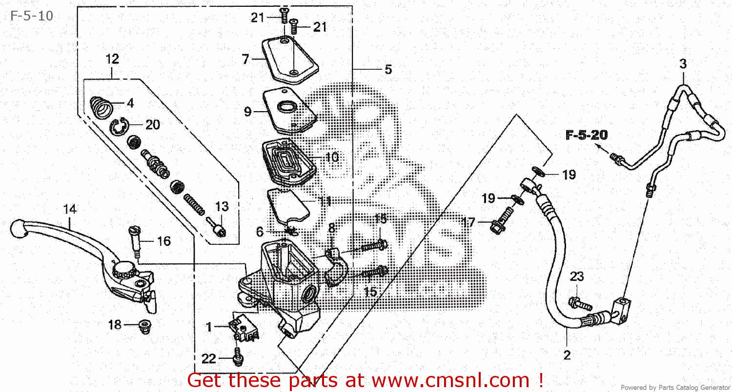 Honda VFR1200F 2011 (B) JAPAN SC63-110 F-5-10 - buy F-5-10 spares online