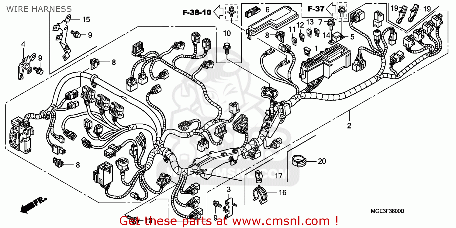 Honda VFR1200FD 2011 (B) ENGLAND WIRE HARNESS - buy WIRE HARNESS spares