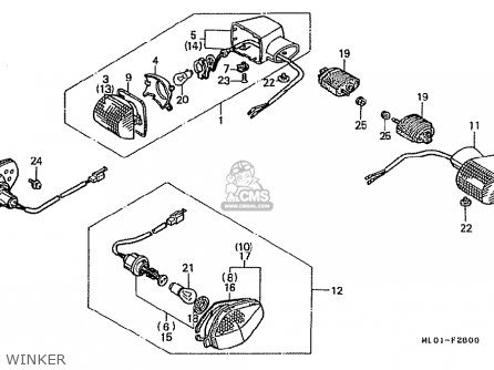 Honda VFR400R 1987 (H) JAPAN parts lists and schematics