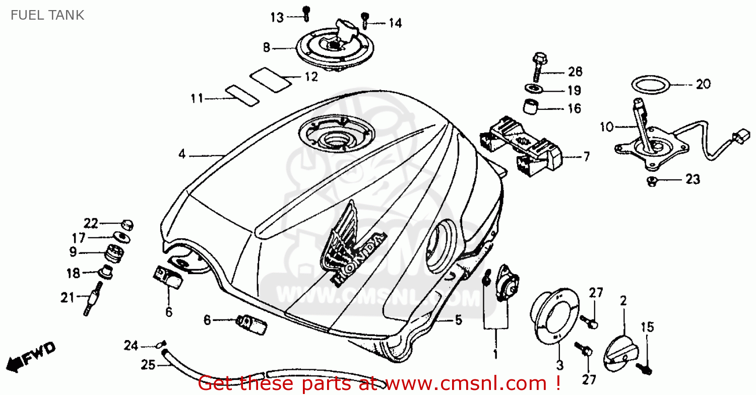 Honda VFR750F INTERCEPTOR 1986 (G) USA CALIFORNIA FUEL TANK - buy FUEL ...