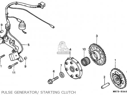 Honda VFR750R RC30 1988 (J) FRANCE / YB parts lists and schematics