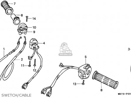 Honda VFR750R RC30 1989 (K) ENGLAND parts lists and schematics