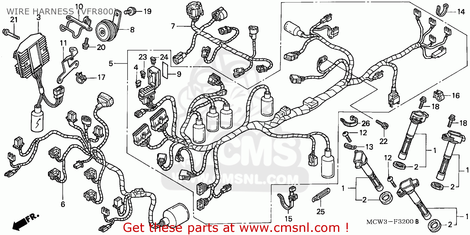 Honda VFR800 2003 (3) CANADA WIRE HARNESS (VFR800) - buy WIRE HARNESS