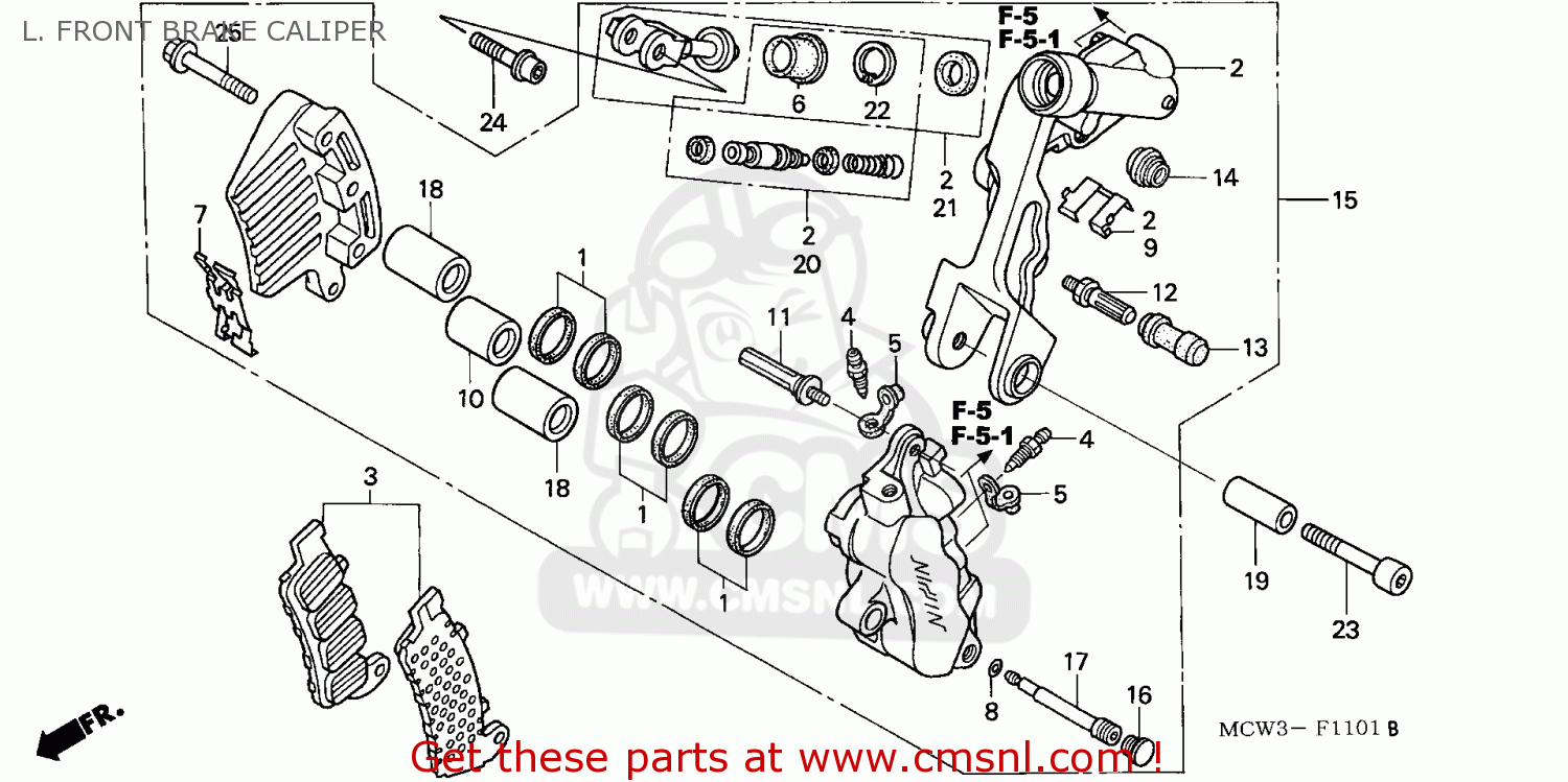 Honda VFR800 2004 (4) ENGLAND L. FRONT BRAKE CALIPER - buy L. FRONT ...