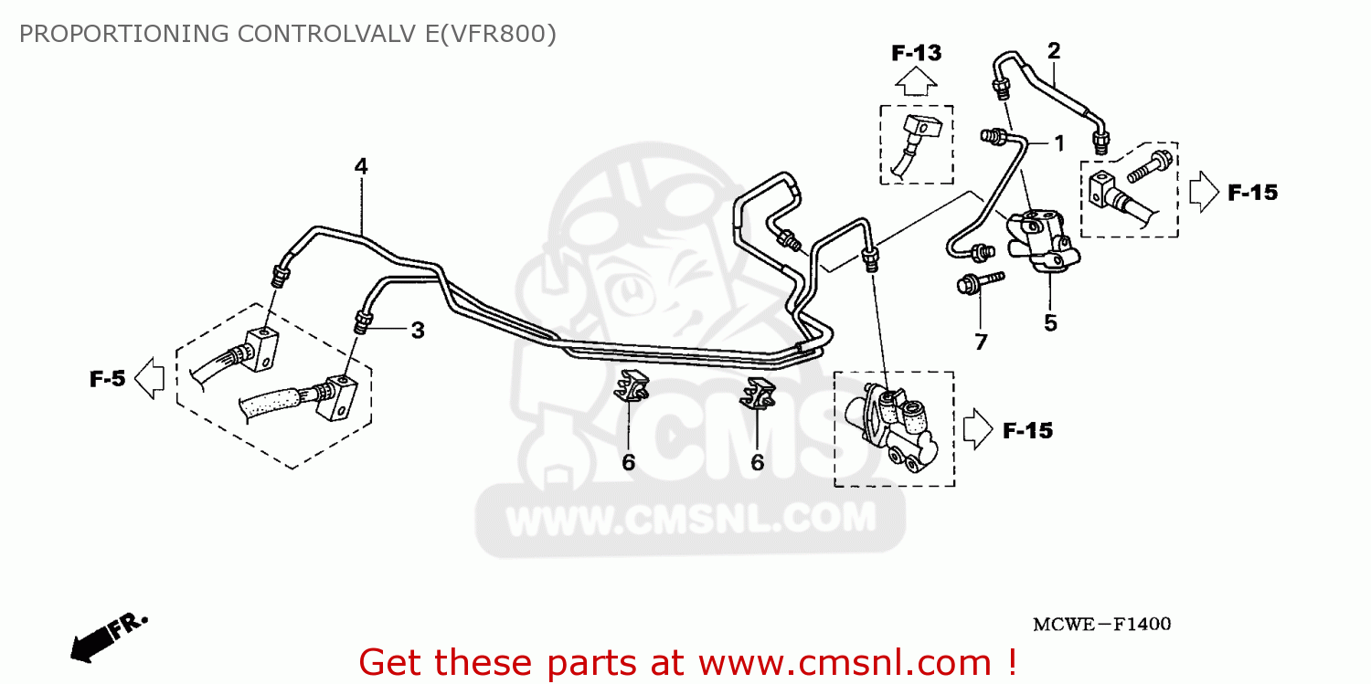 Honda VFR800 2006 (6) EUROPEAN DIRECT SALES PROPORTIONING CONTROLVALV E ...