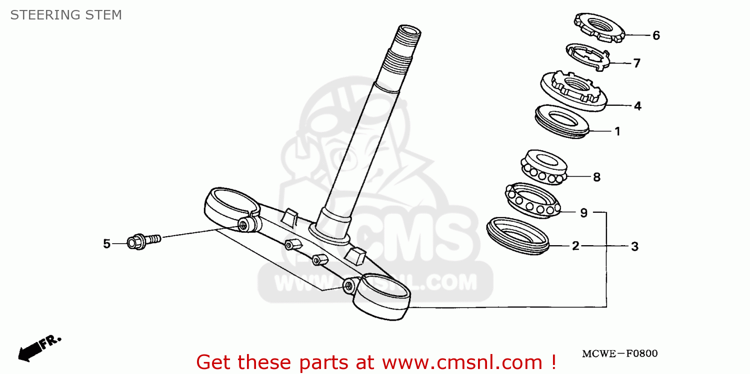 Honda VFR800 2006 (6) EUROPEAN DIRECT SALES STEERING STEM buy
