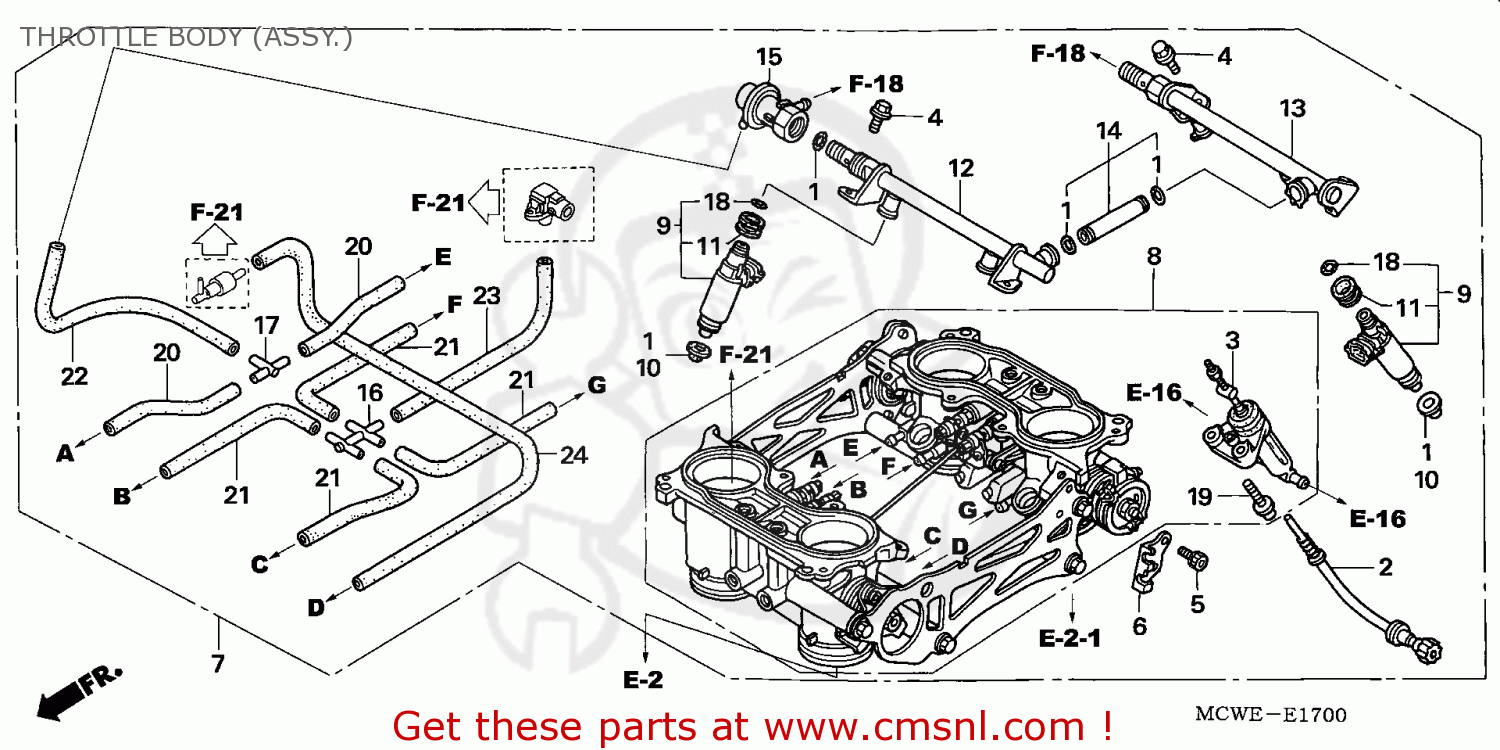 Honda VFR800 2008 (8) EUROPEAN DIRECT SALES THROTTLE BODY (ASSY.) - buy ...