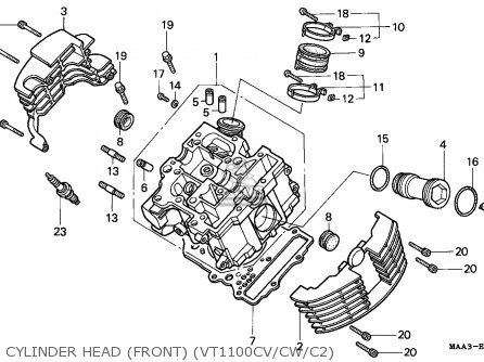 Honda VT1100C SHADOW 1998 (W) CANADA / RBM parts lists and schematics