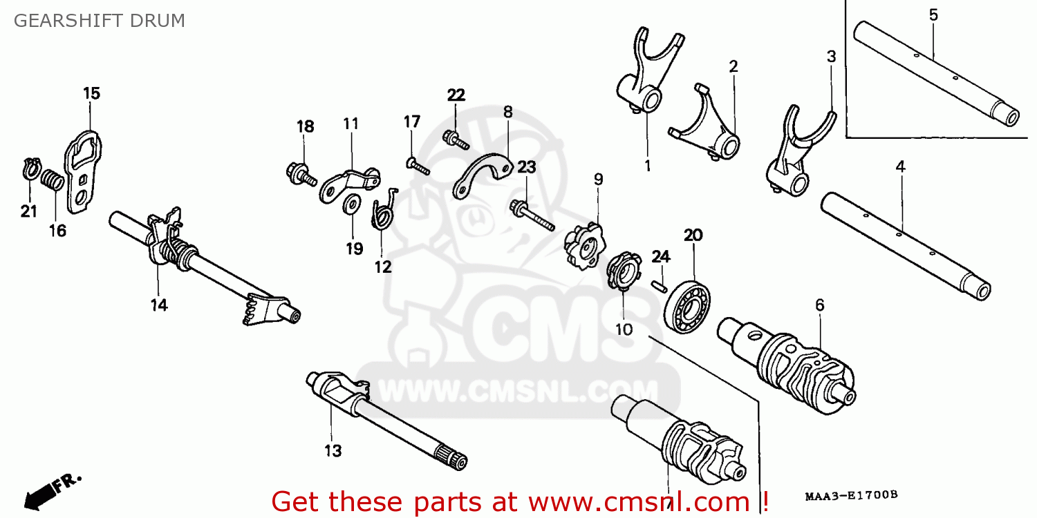 Honda VT1100C2 SHADOW 1995 (S) FRANCE GEARSHIFT DRUM - buy GEARSHIFT ...