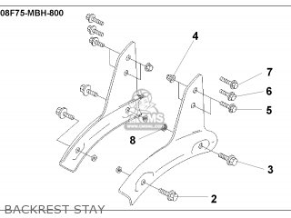 BACKREST STAY - VT1100C3 SHADOW AERO 1998 (W) GERMANY / 34P