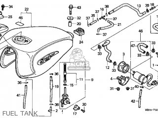 Honda VT1100C3 SHADOW AERO 2000 (Y) USA parts lists and schematics